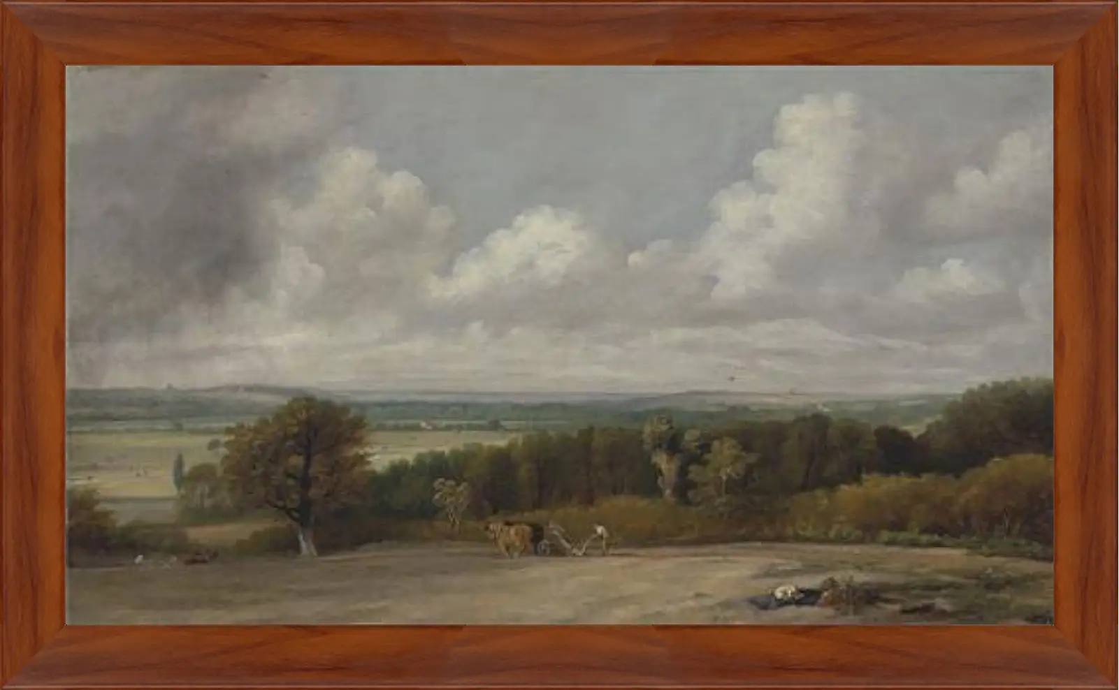 Картина в раме - Ploughing Scene in Suffolk. Джон Констебл