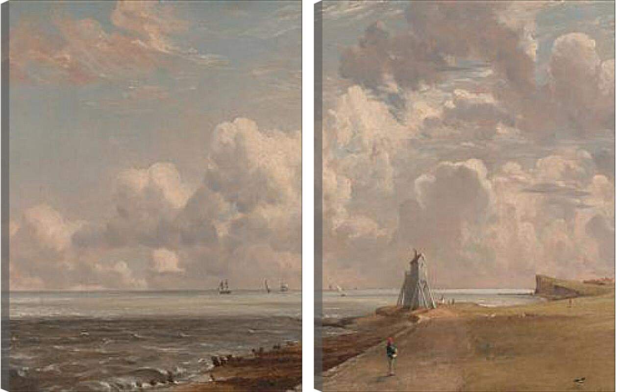 Модульная картина - Harwich The Low Lighthouse and Beacon Hill. Джон Констебл