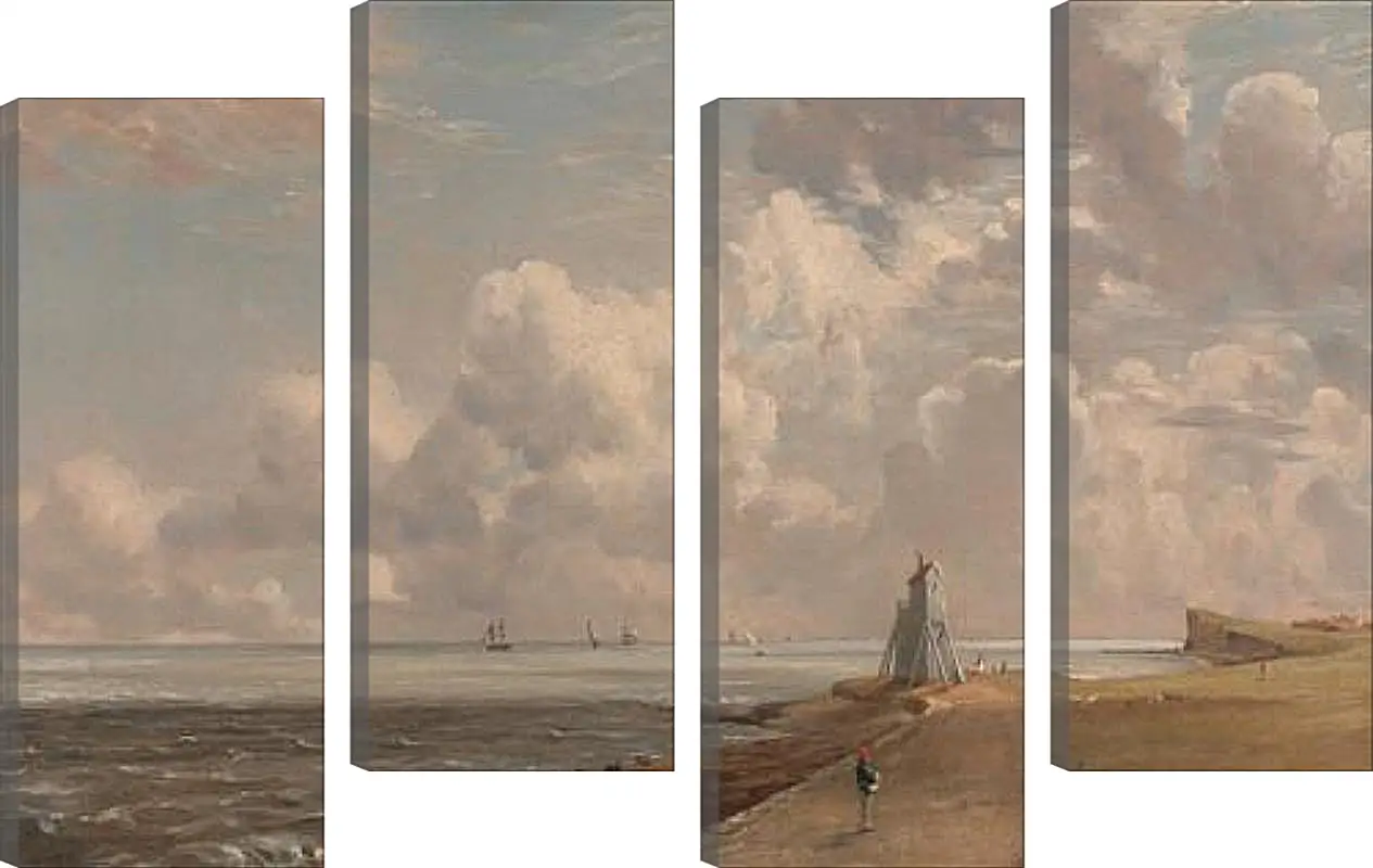 Модульная картина - Harwich The Low Lighthouse and Beacon Hill. Джон Констебл