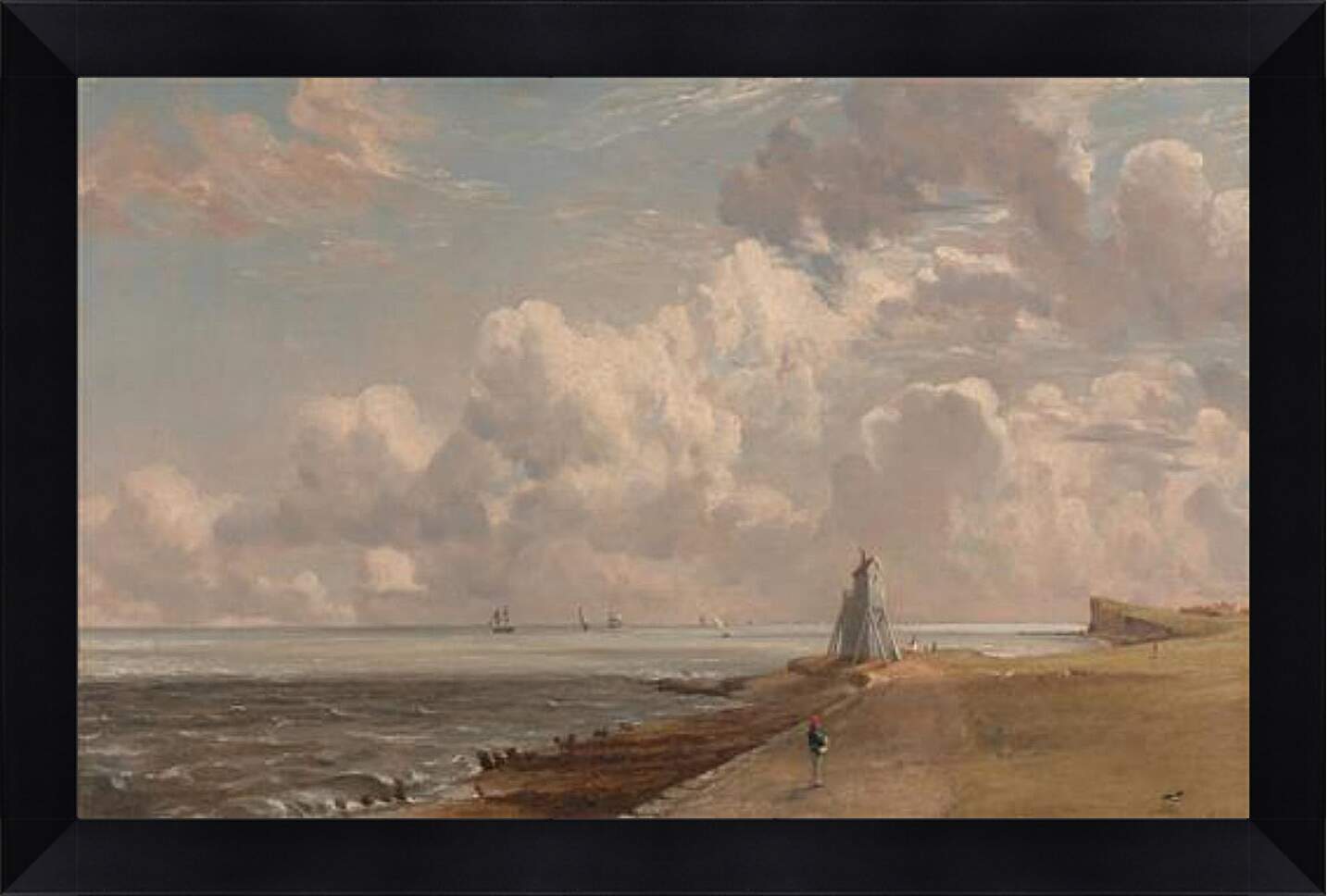 Картина в раме - Harwich The Low Lighthouse and Beacon Hill. Джон Констебл