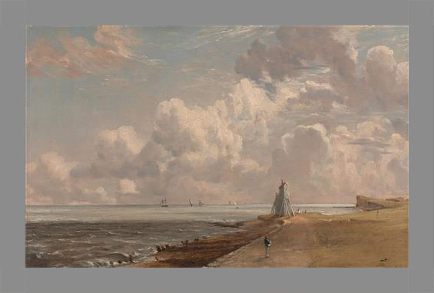 Картина в раме - Harwich The Low Lighthouse and Beacon Hill. Джон Констебл
