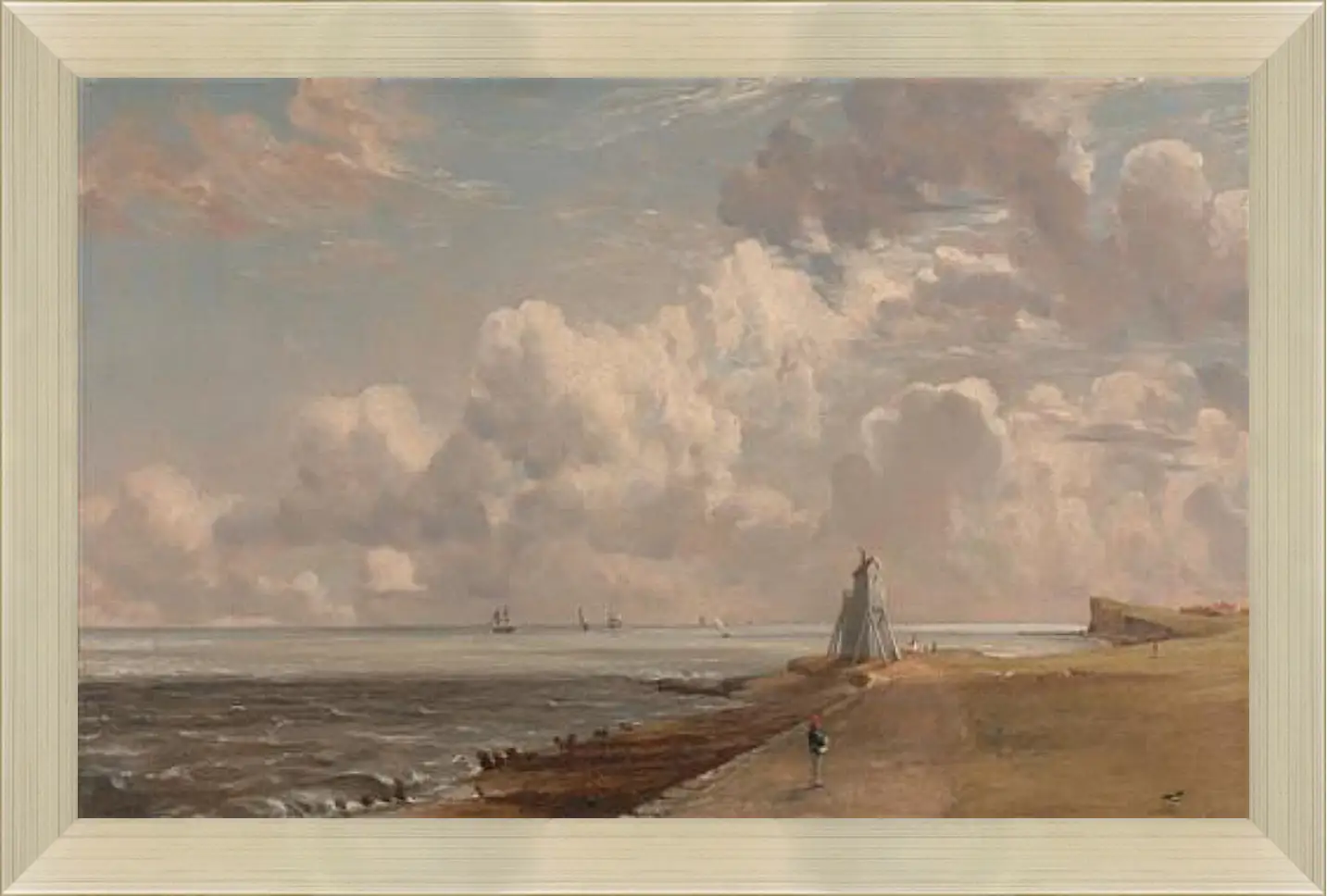 Картина в раме - Harwich The Low Lighthouse and Beacon Hill. Джон Констебл