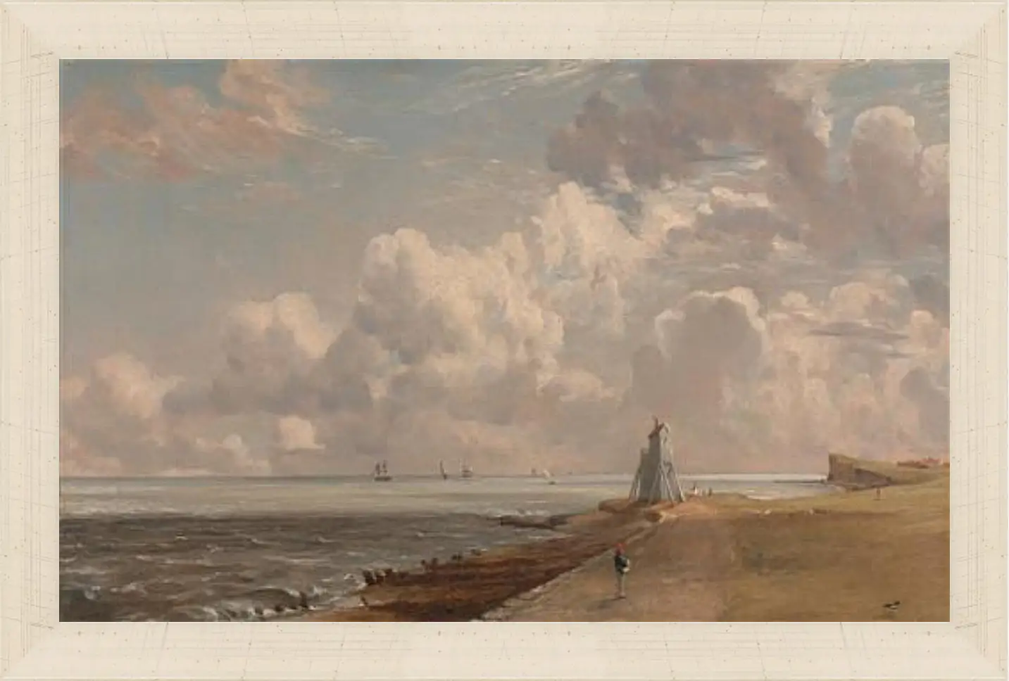 Картина в раме - Harwich The Low Lighthouse and Beacon Hill. Джон Констебл