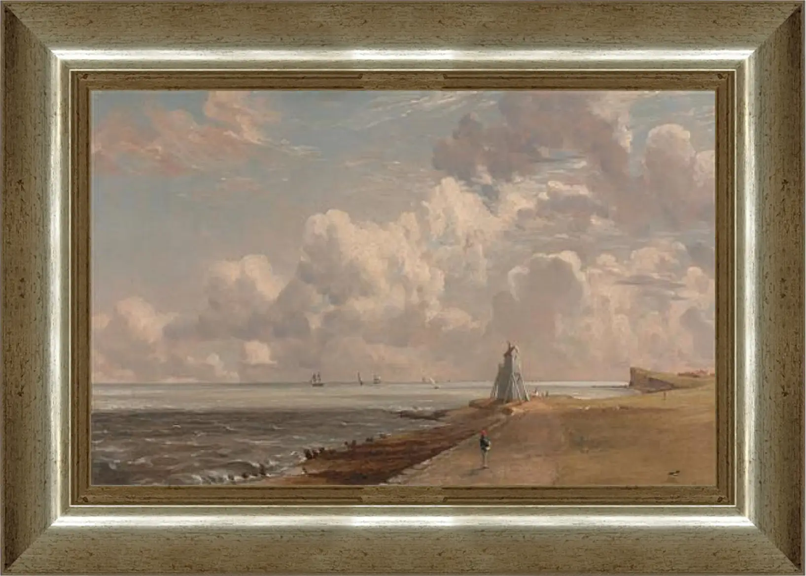 Картина в раме - Harwich The Low Lighthouse and Beacon Hill. Джон Констебл