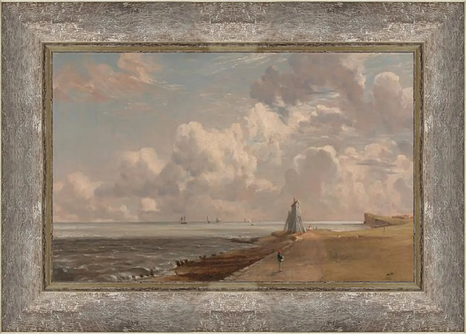 Картина в раме - Harwich The Low Lighthouse and Beacon Hill. Джон Констебл