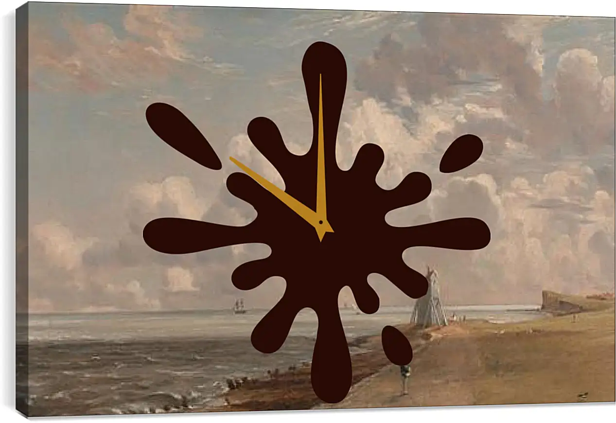 Часы картина - Harwich The Low Lighthouse and Beacon Hill. Джон Констебл
