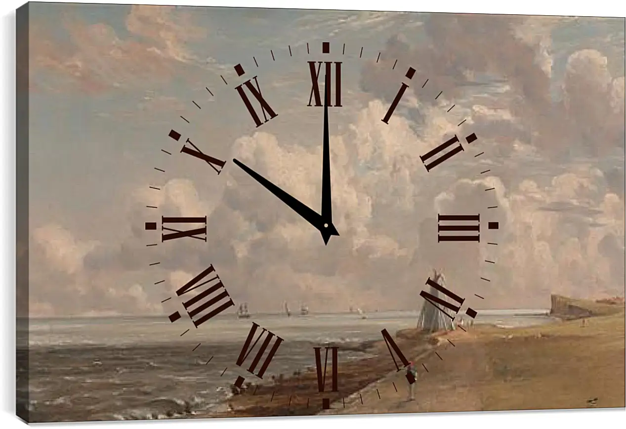 Часы картина - Harwich The Low Lighthouse and Beacon Hill. Джон Констебл