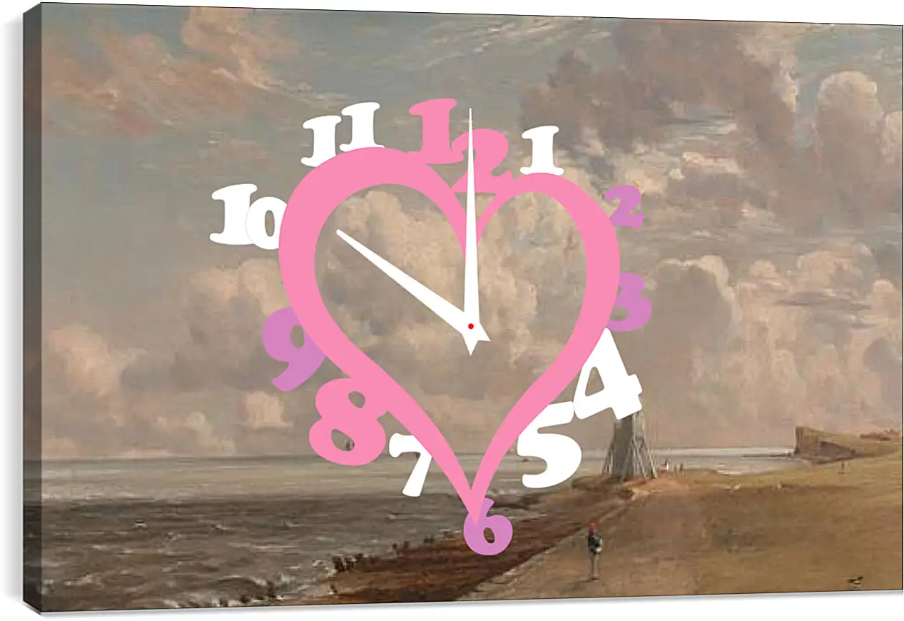 Часы картина - Harwich The Low Lighthouse and Beacon Hill. Джон Констебл