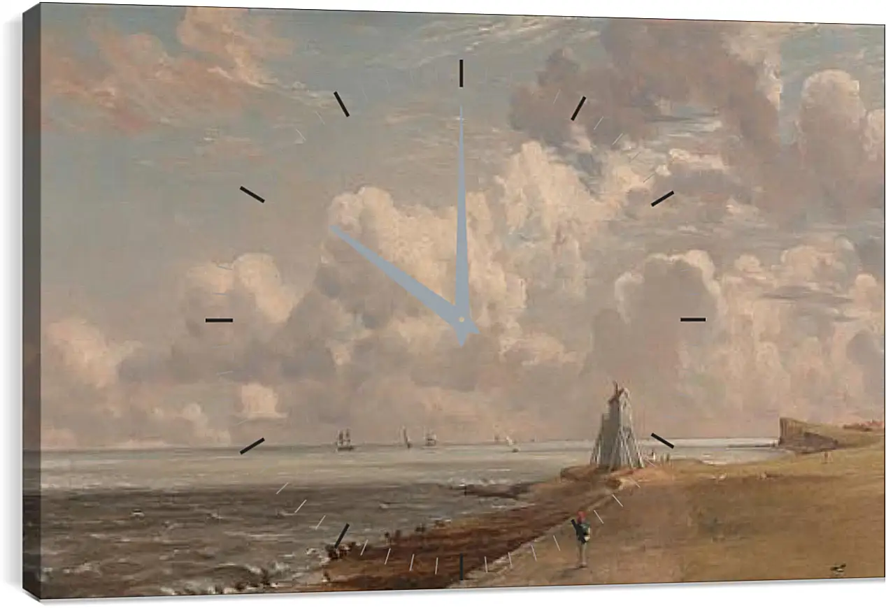 Часы картина - Harwich The Low Lighthouse and Beacon Hill. Джон Констебл