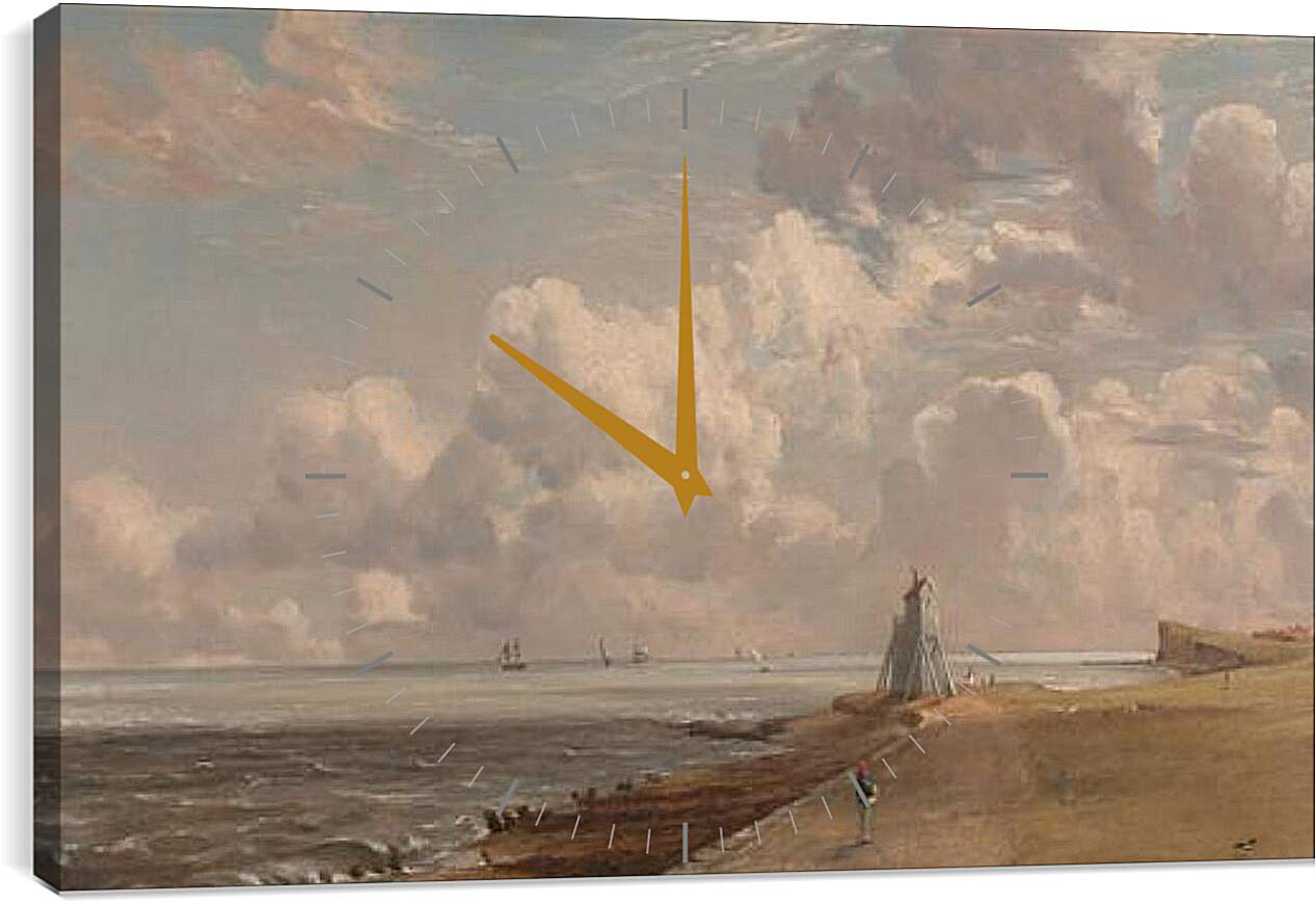Часы картина - Harwich The Low Lighthouse and Beacon Hill. Джон Констебл