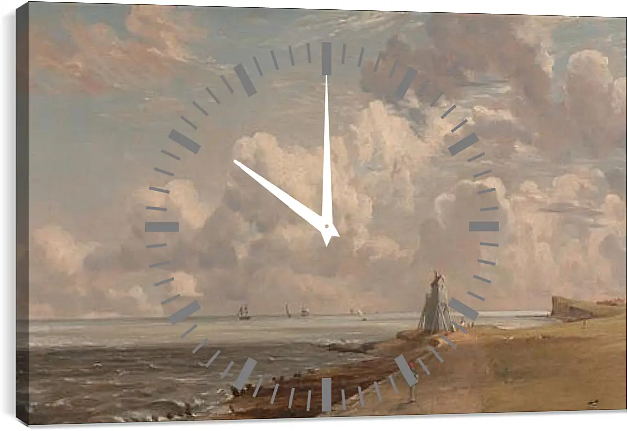 Часы картина - Harwich The Low Lighthouse and Beacon Hill. Джон Констебл