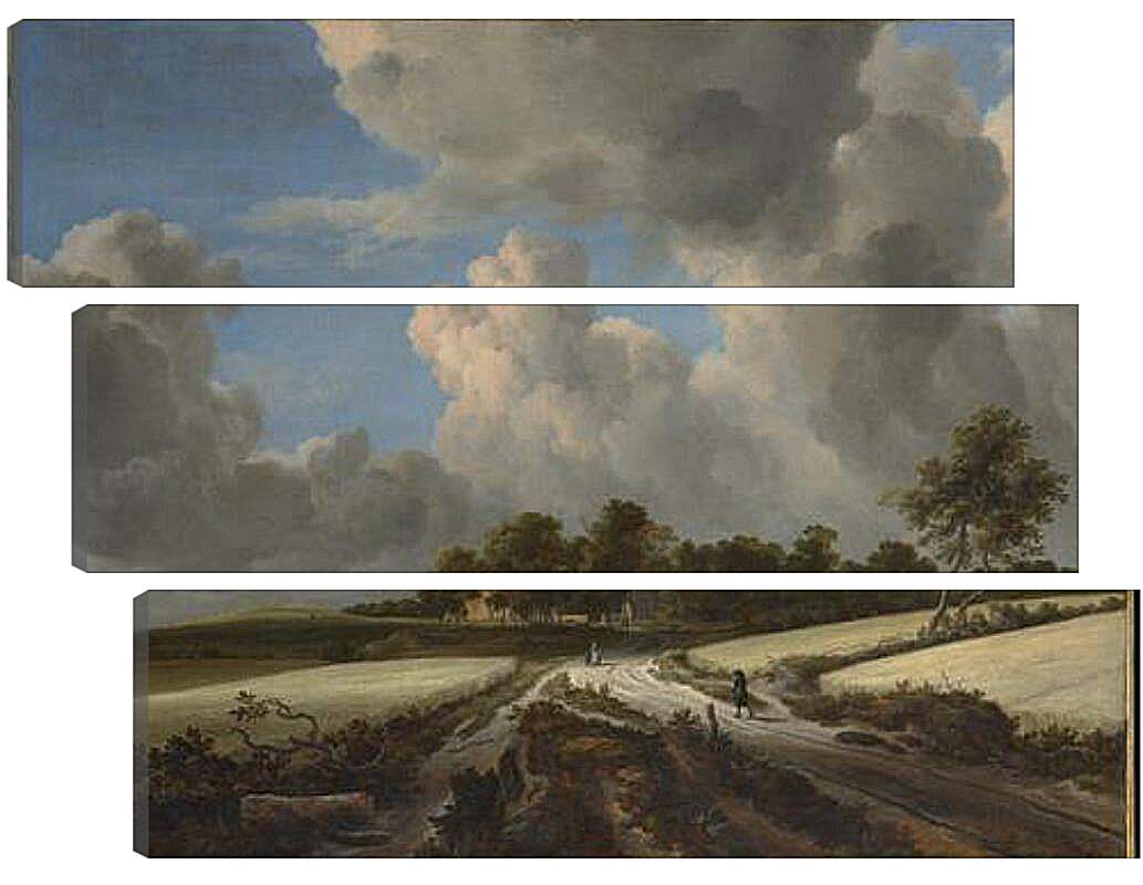 Модульная картина - Wheat Fields. Якоб ван Рейсдал