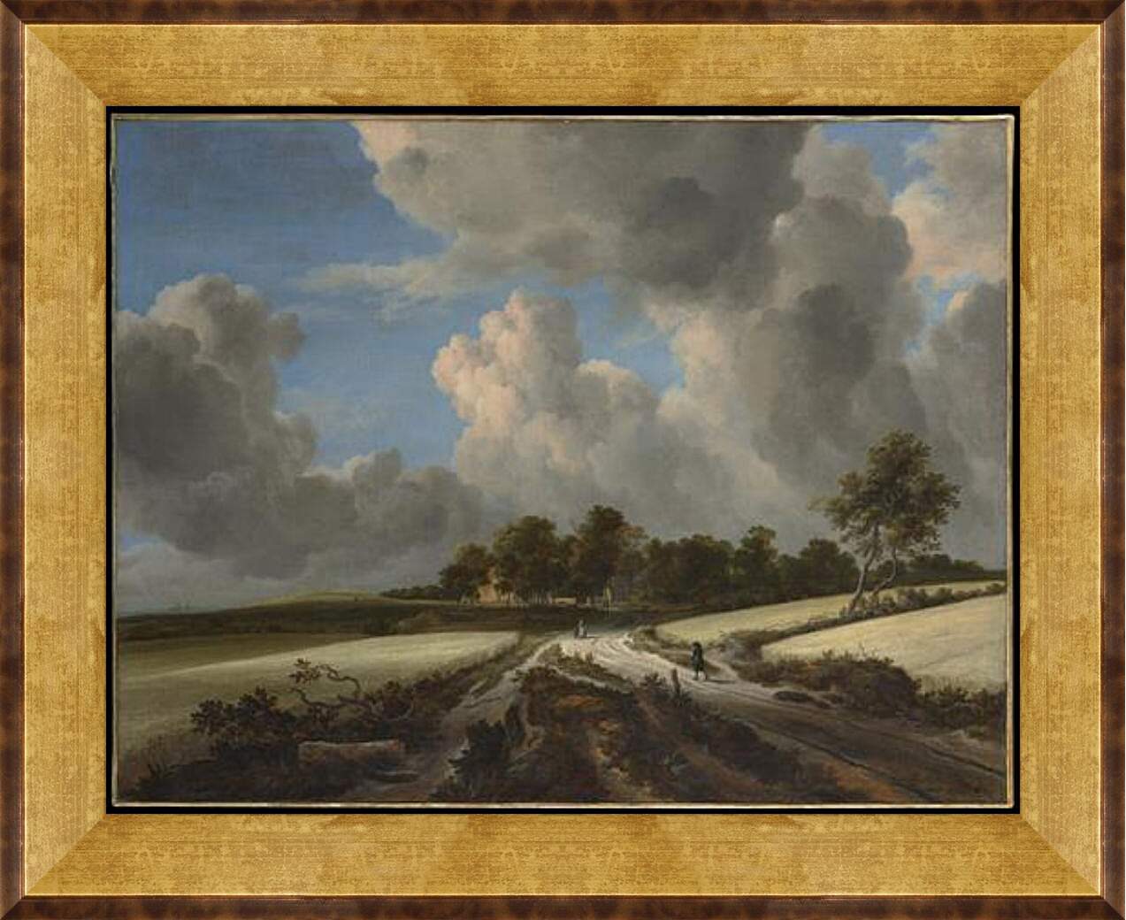 Картина в раме - Wheat Fields. Якоб ван Рейсдал
