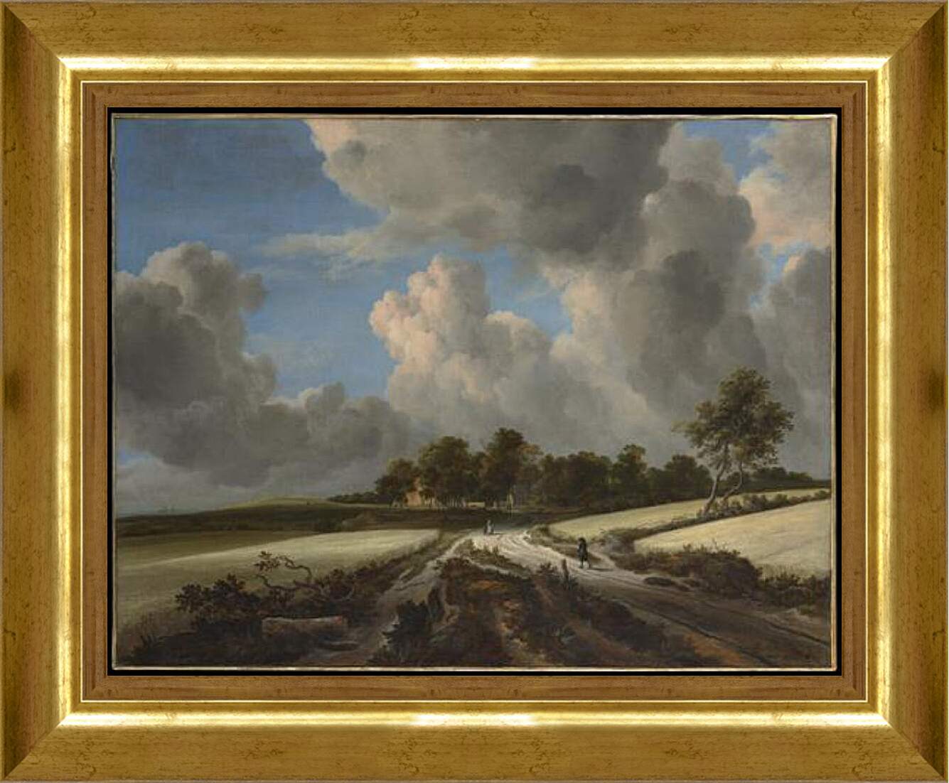 Картина в раме - Wheat Fields. Якоб ван Рейсдал