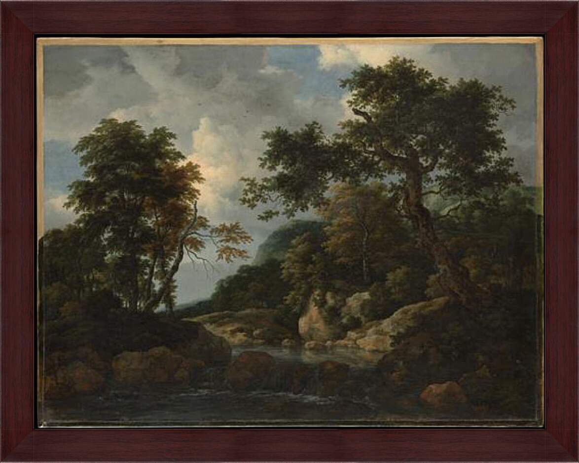 Картина в раме - The Forest Stream. Якоб ван Рейсдал