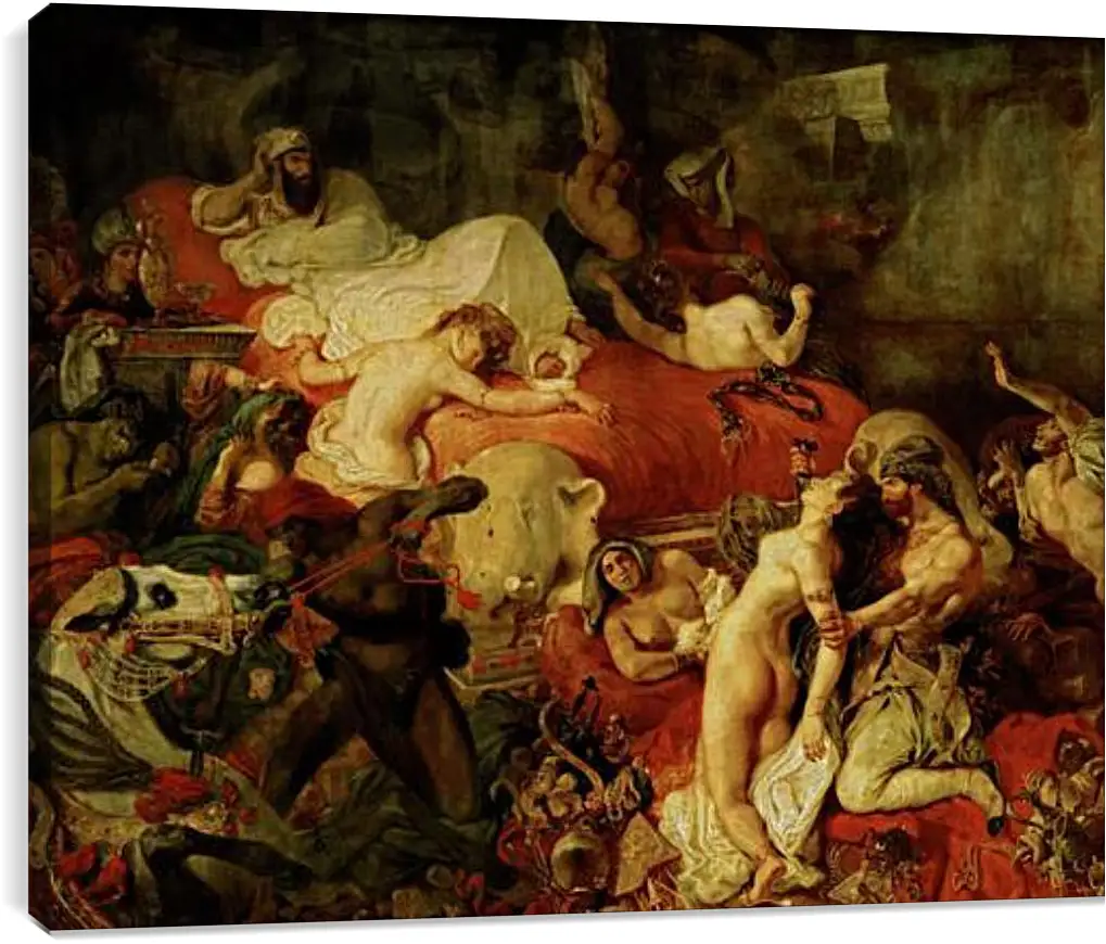 Постер и плакат - The death of Sardanapalus. Эжен Делакруа