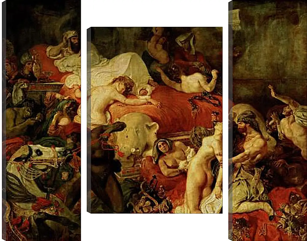 Модульная картина - The death of Sardanapalus. Эжен Делакруа