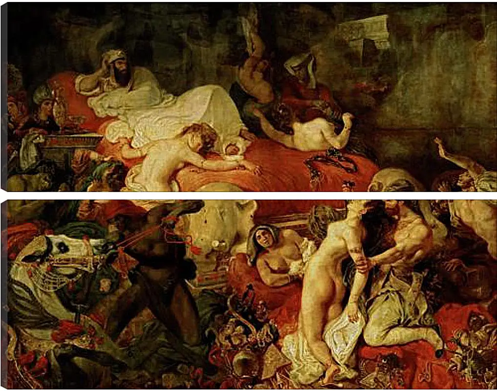 Модульная картина - The death of Sardanapalus. Эжен Делакруа