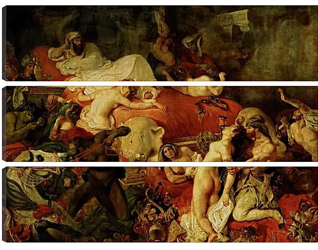 Модульная картина - The death of Sardanapalus. Эжен Делакруа