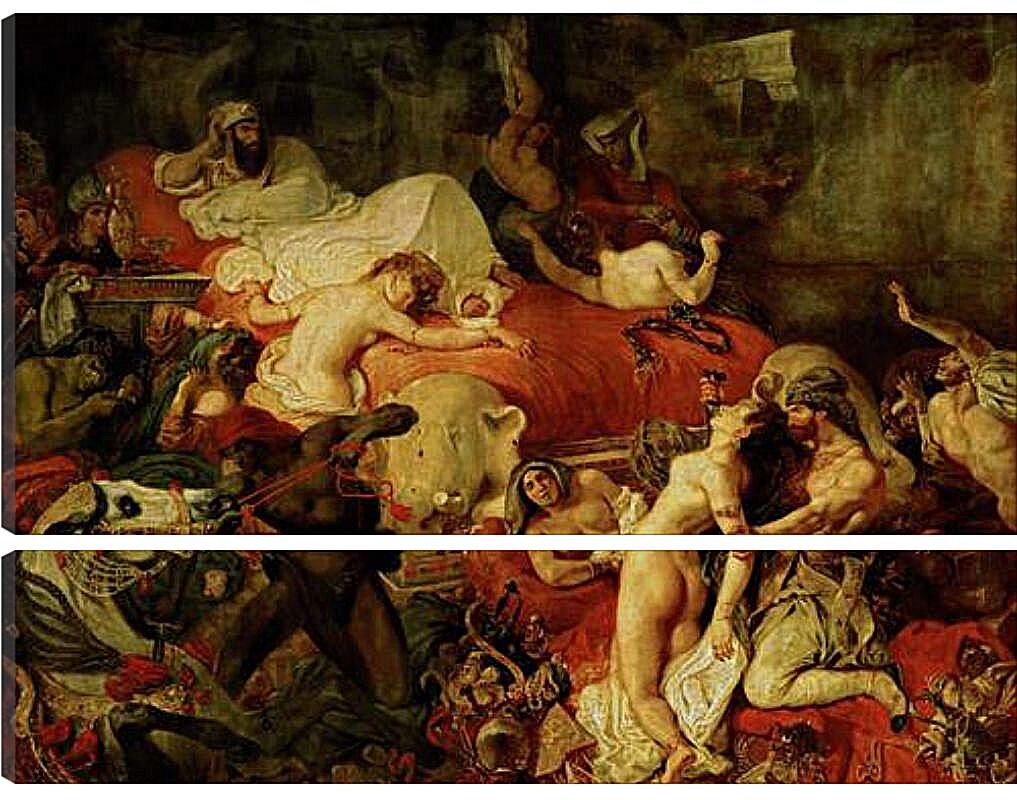 Модульная картина - The death of Sardanapalus. Эжен Делакруа