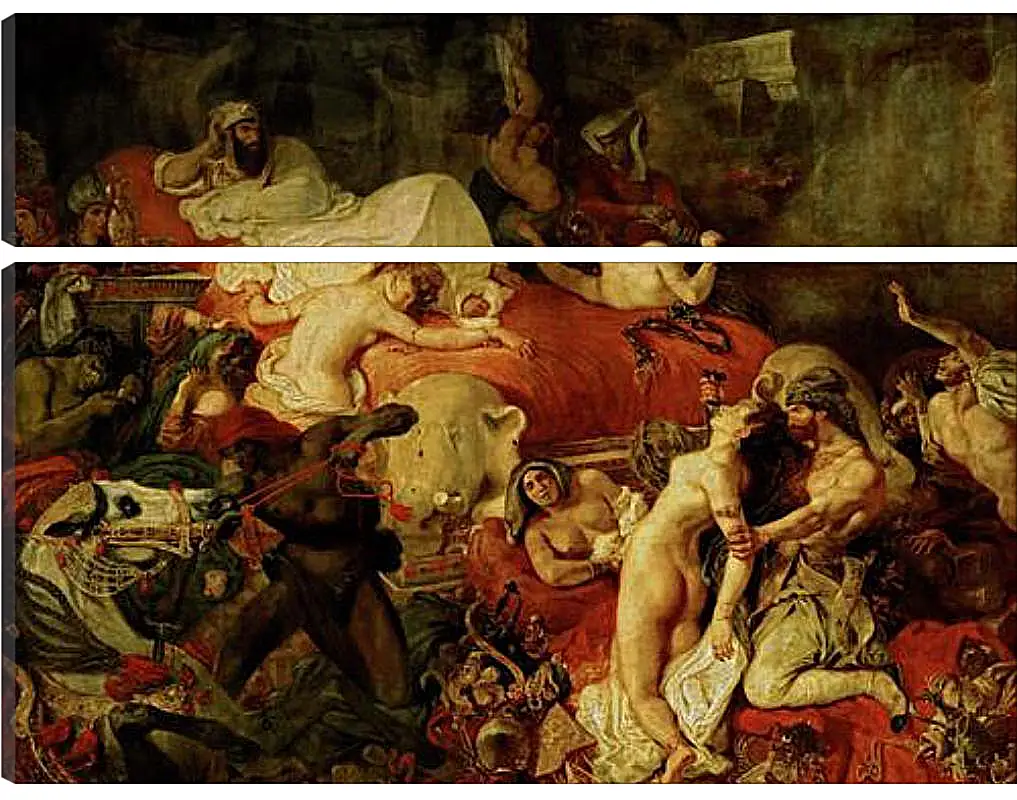 Модульная картина - The death of Sardanapalus. Эжен Делакруа