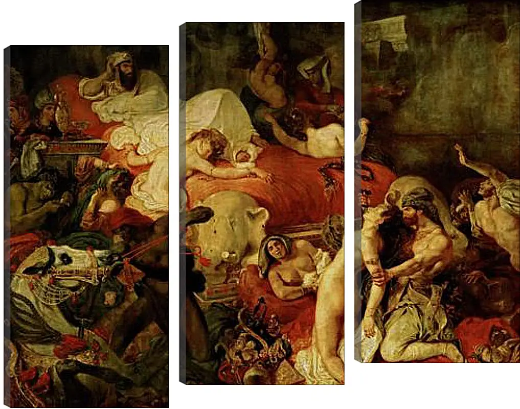 Модульная картина - The death of Sardanapalus. Эжен Делакруа