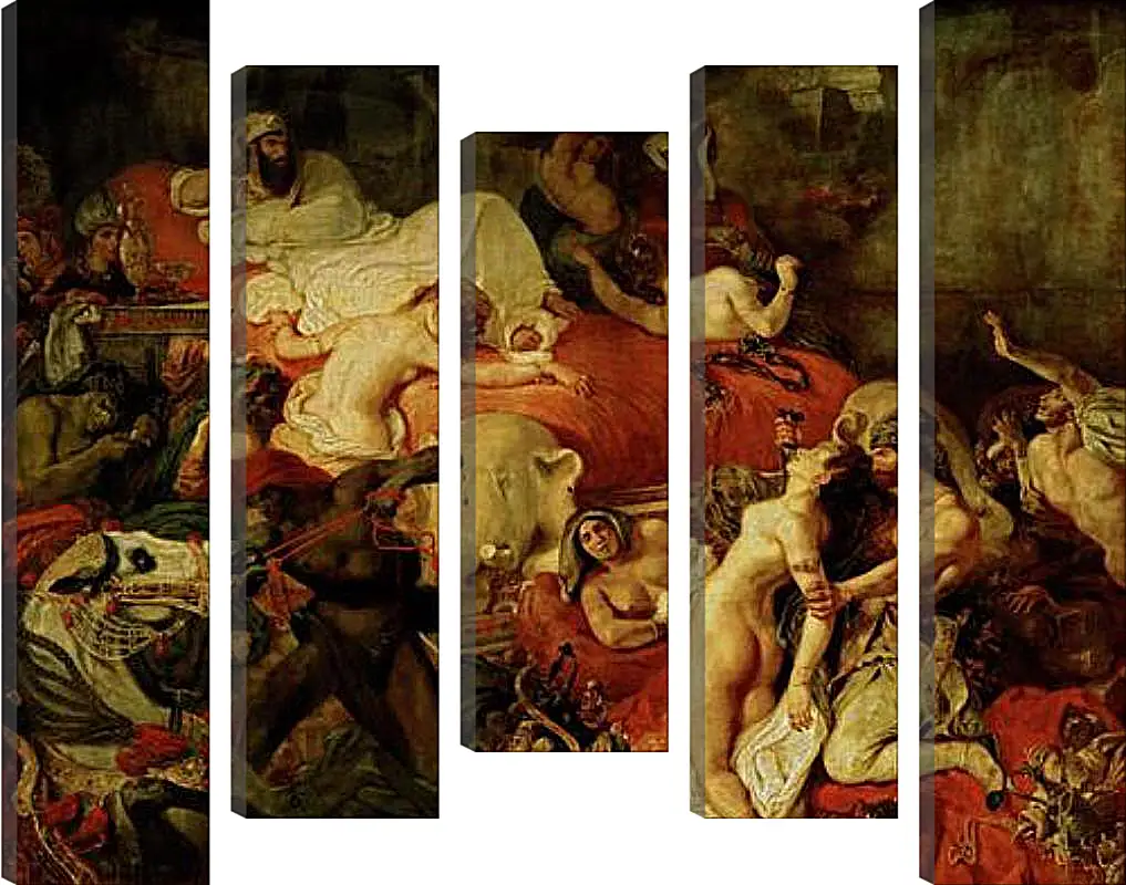 Модульная картина - The death of Sardanapalus. Эжен Делакруа