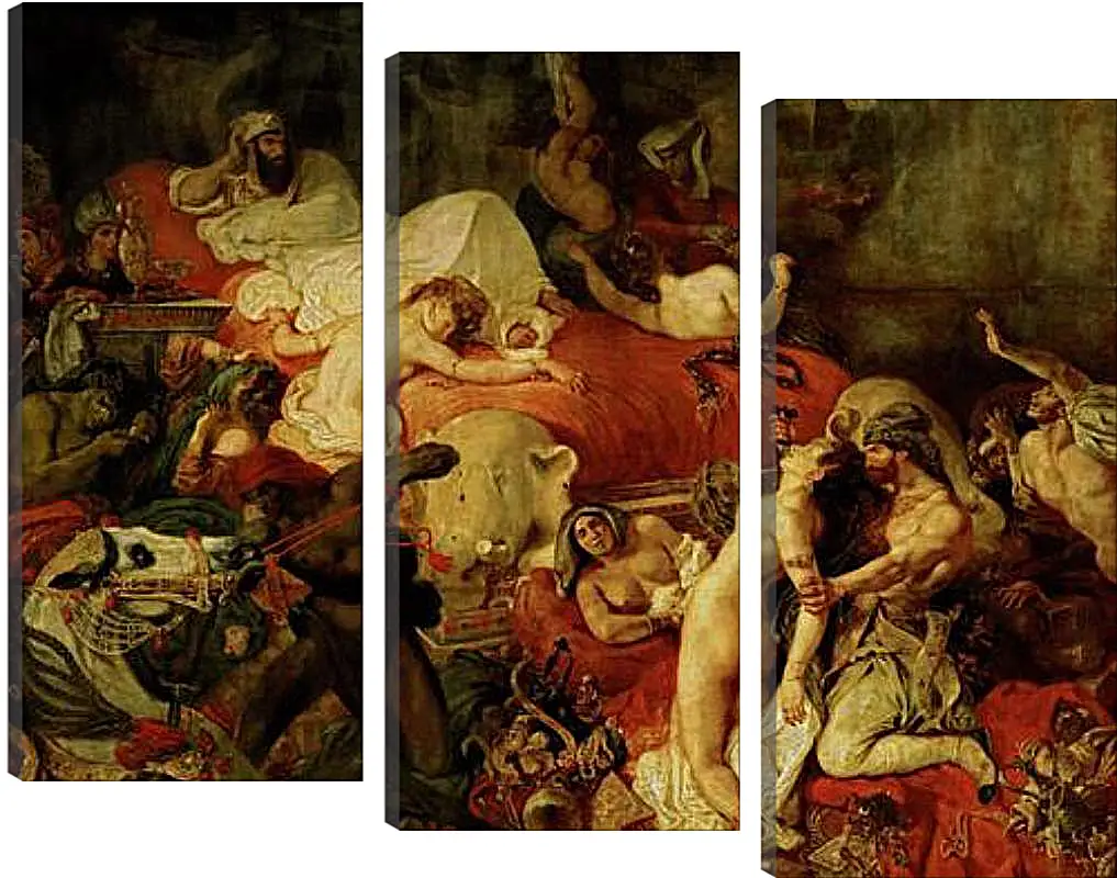 Модульная картина - The death of Sardanapalus. Эжен Делакруа