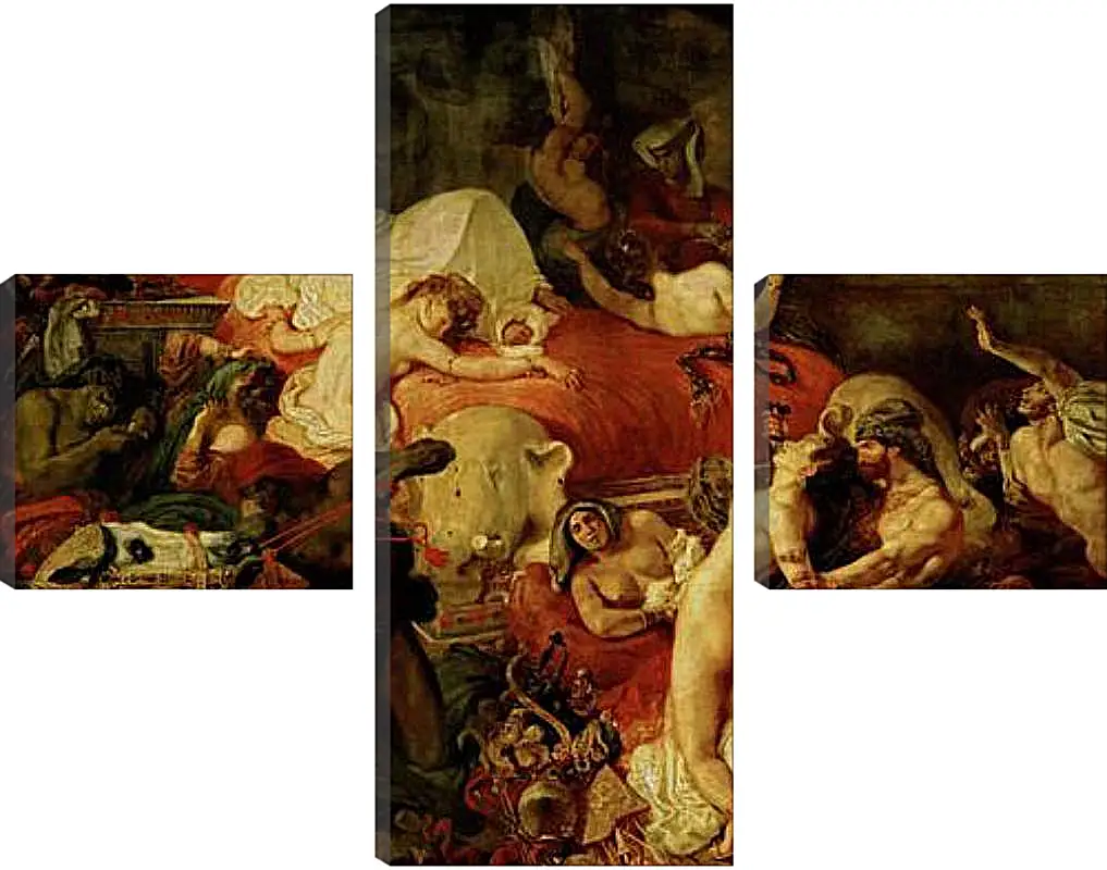 Модульная картина - The death of Sardanapalus. Эжен Делакруа