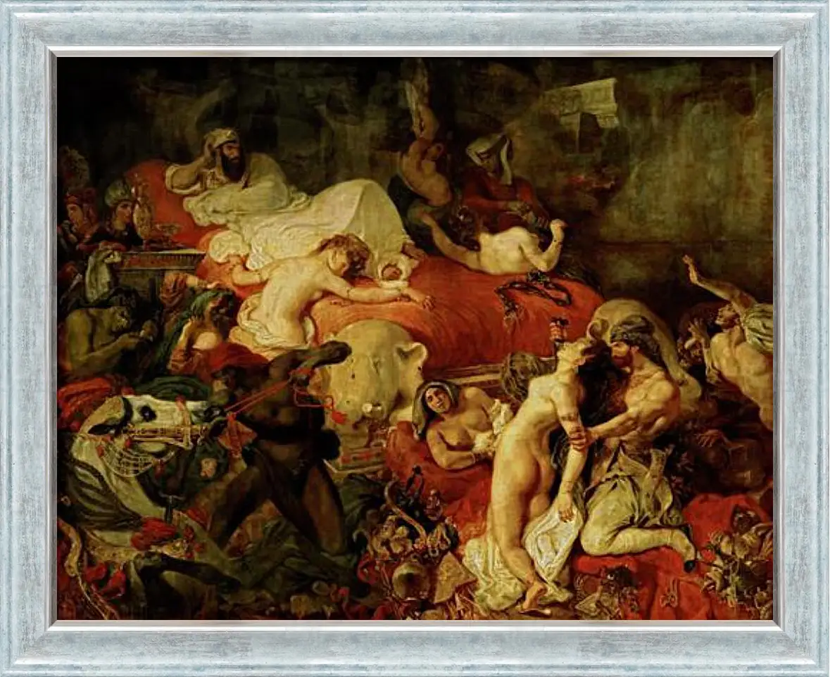 Картина в раме - The death of Sardanapalus. Эжен Делакруа