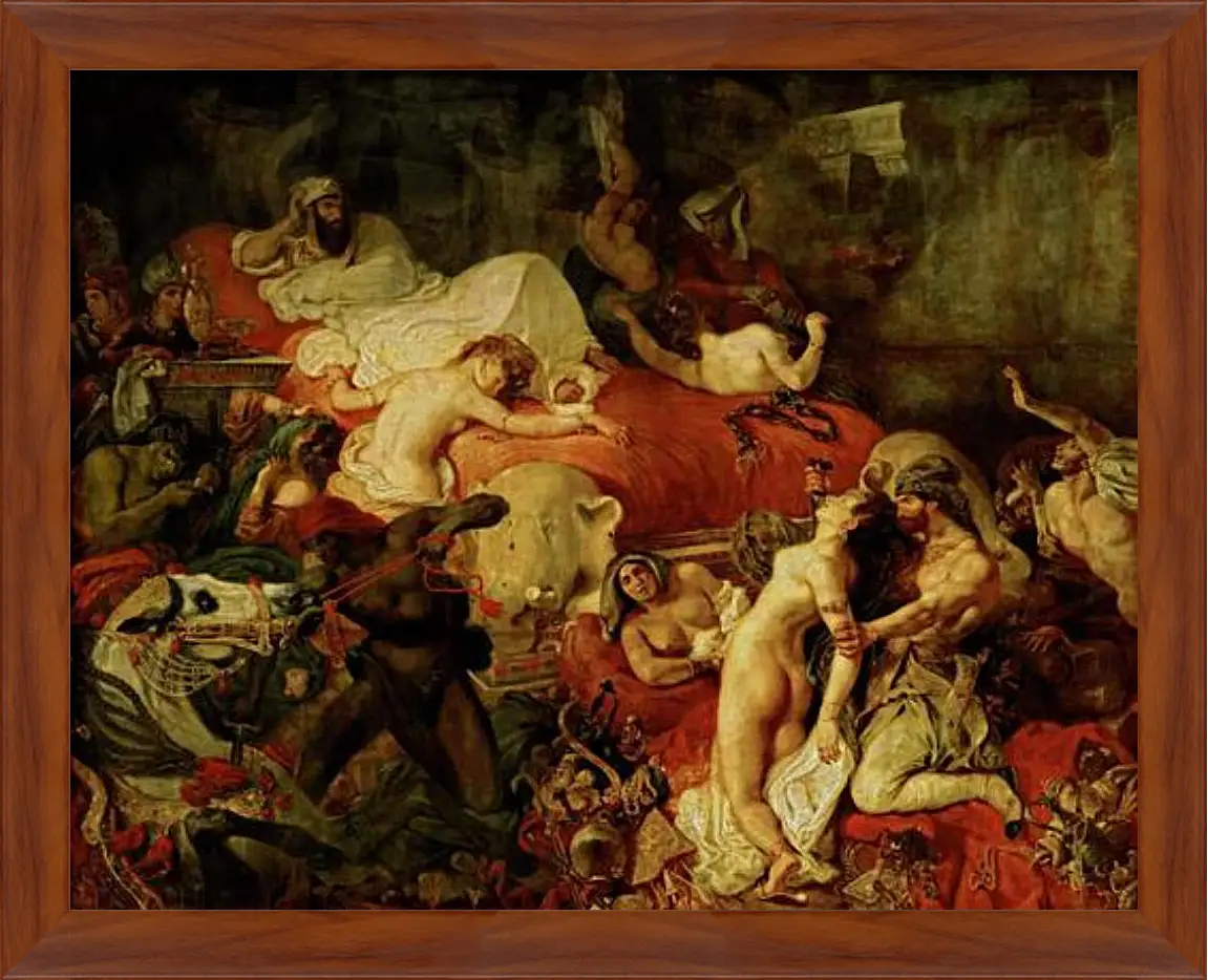 Картина в раме - The death of Sardanapalus. Эжен Делакруа