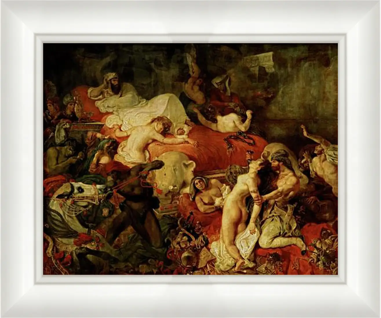 Картина в раме - The death of Sardanapalus. Эжен Делакруа