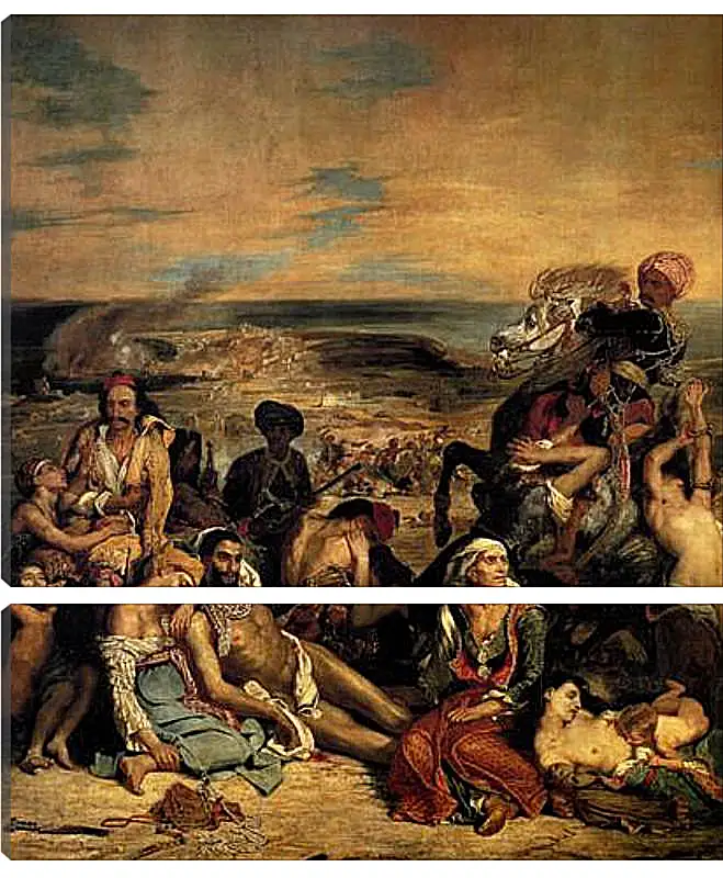 Модульная картина - The massacre at Chios. Эжен Делакруа