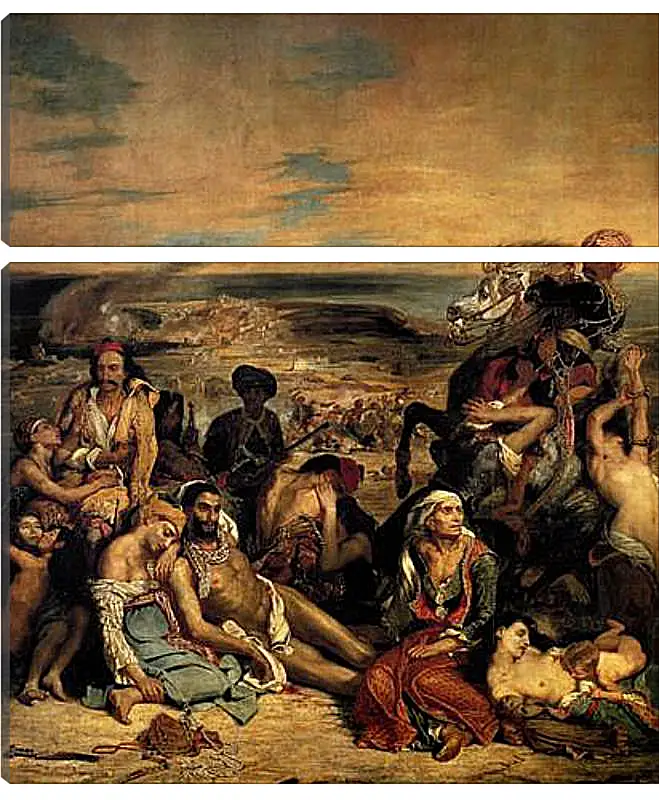 Модульная картина - The massacre at Chios. Эжен Делакруа