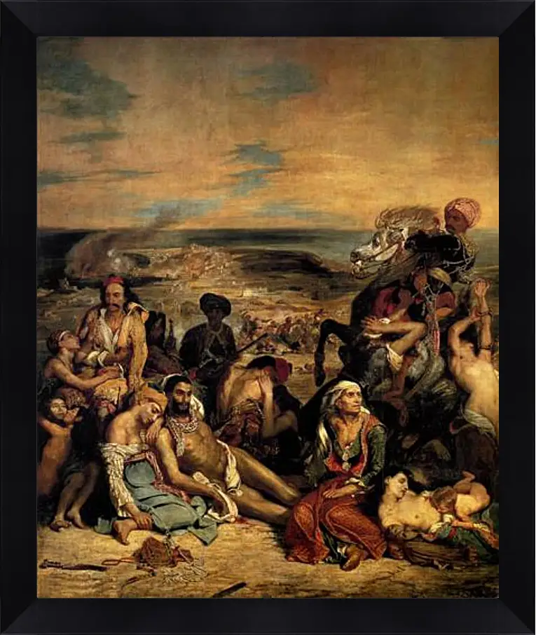 Картина в раме - The massacre at Chios. Эжен Делакруа