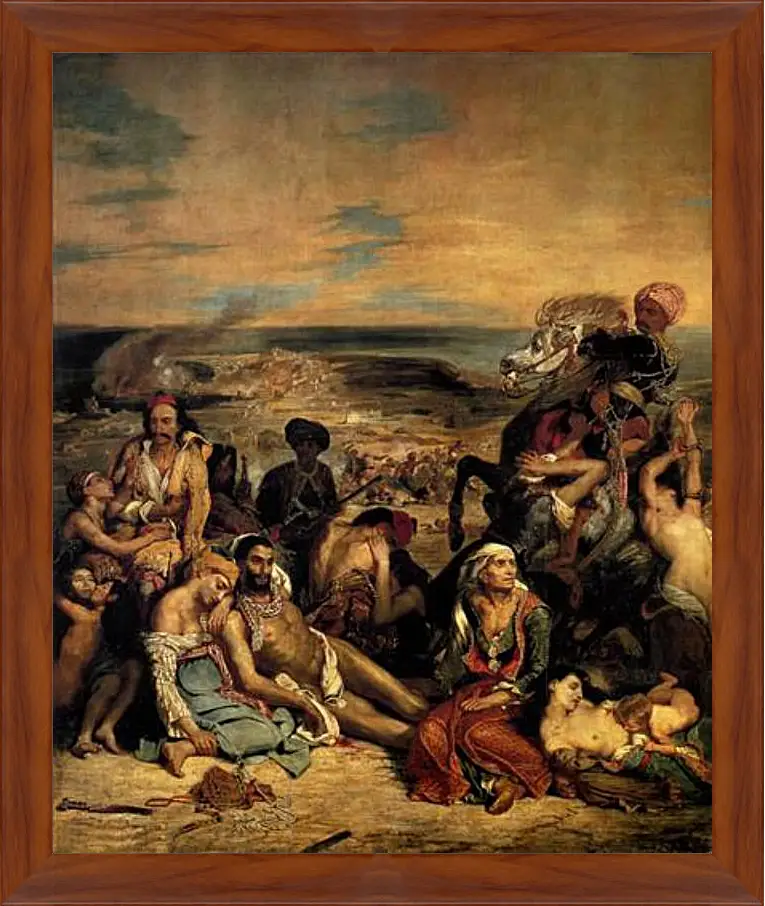 Картина в раме - The massacre at Chios. Эжен Делакруа