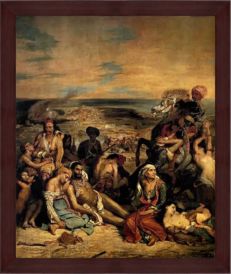 Картина в раме - The massacre at Chios. Эжен Делакруа