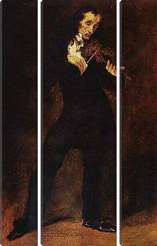 Модульная картина - Portrait Of Paganini. Эжен Делакруа