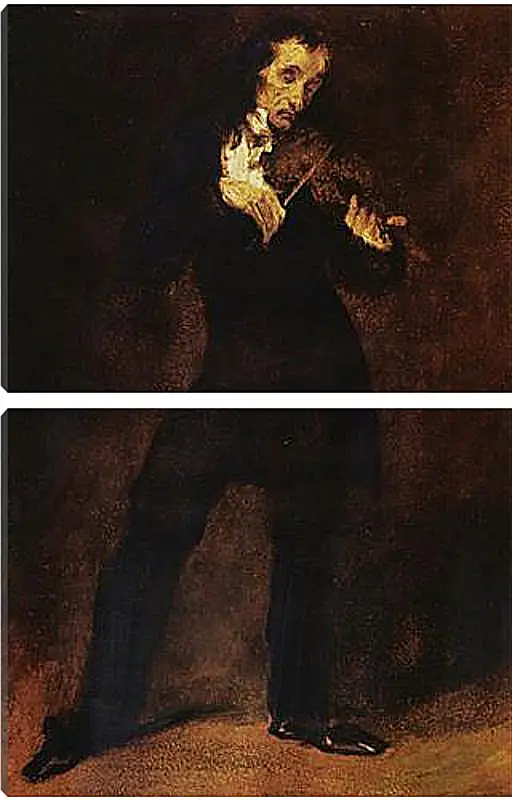 Модульная картина - Portrait Of Paganini. Эжен Делакруа