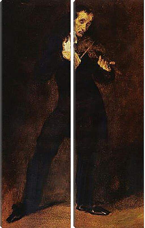 Модульная картина - Portrait Of Paganini. Эжен Делакруа
