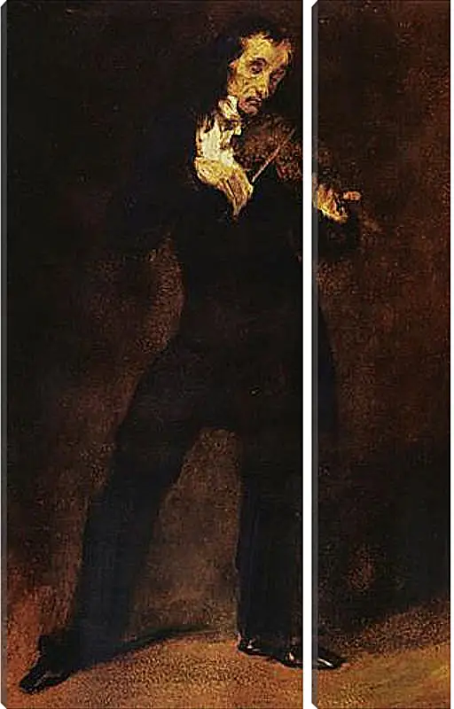 Модульная картина - Portrait Of Paganini. Эжен Делакруа