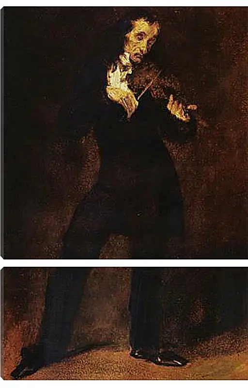 Модульная картина - Portrait Of Paganini. Эжен Делакруа