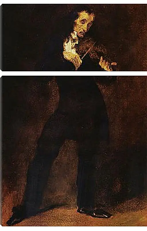 Модульная картина - Portrait Of Paganini. Эжен Делакруа