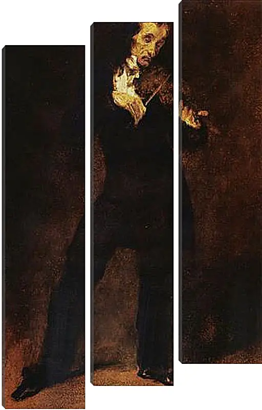 Модульная картина - Portrait Of Paganini. Эжен Делакруа