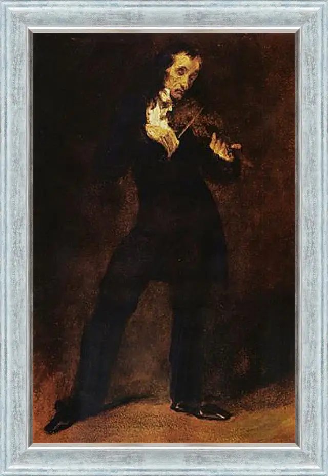 Картина в раме - Portrait Of Paganini. Эжен Делакруа