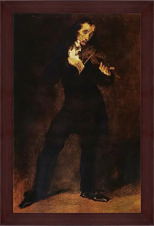 Картина в раме - Portrait Of Paganini. Эжен Делакруа