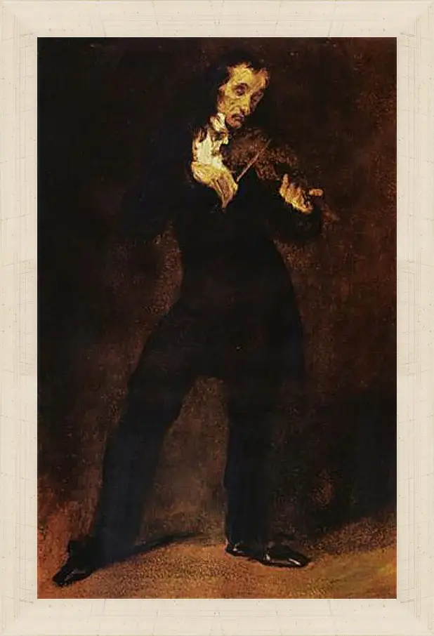 Картина в раме - Portrait Of Paganini. Эжен Делакруа