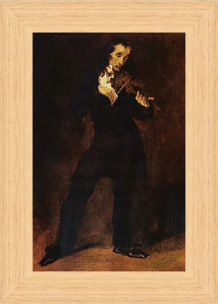 Картина в раме - Portrait Of Paganini. Эжен Делакруа