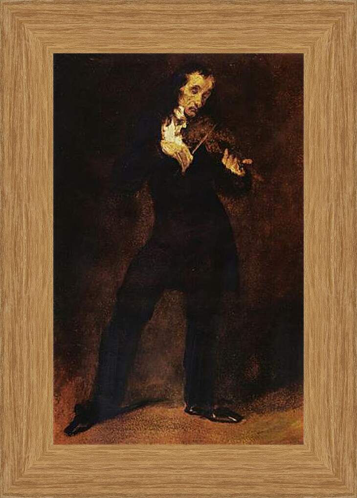 Картина в раме - Portrait Of Paganini. Эжен Делакруа