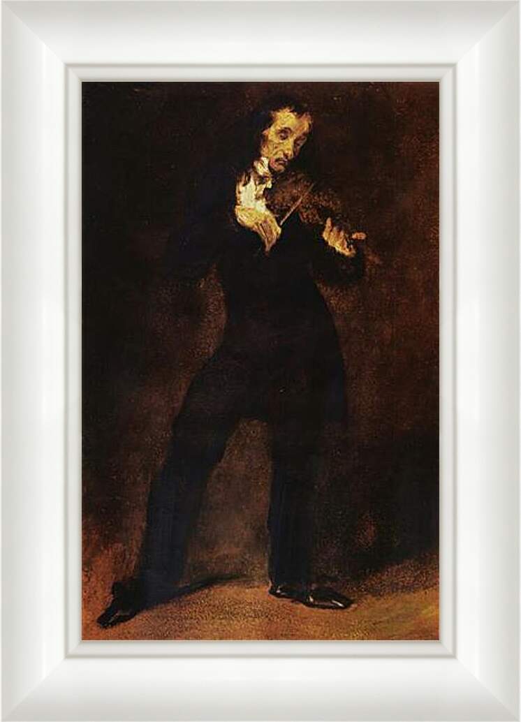 Картина в раме - Portrait Of Paganini. Эжен Делакруа